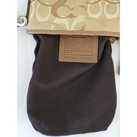 Coach Brown Optic Signature Shoulder Swing Bag Crossbody DO6Q 10148 Suade - Picture 3 of 11